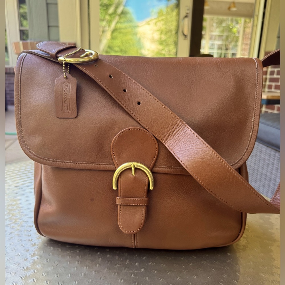 Vintage Coach #4164 Bedford Flap Messenger Bag